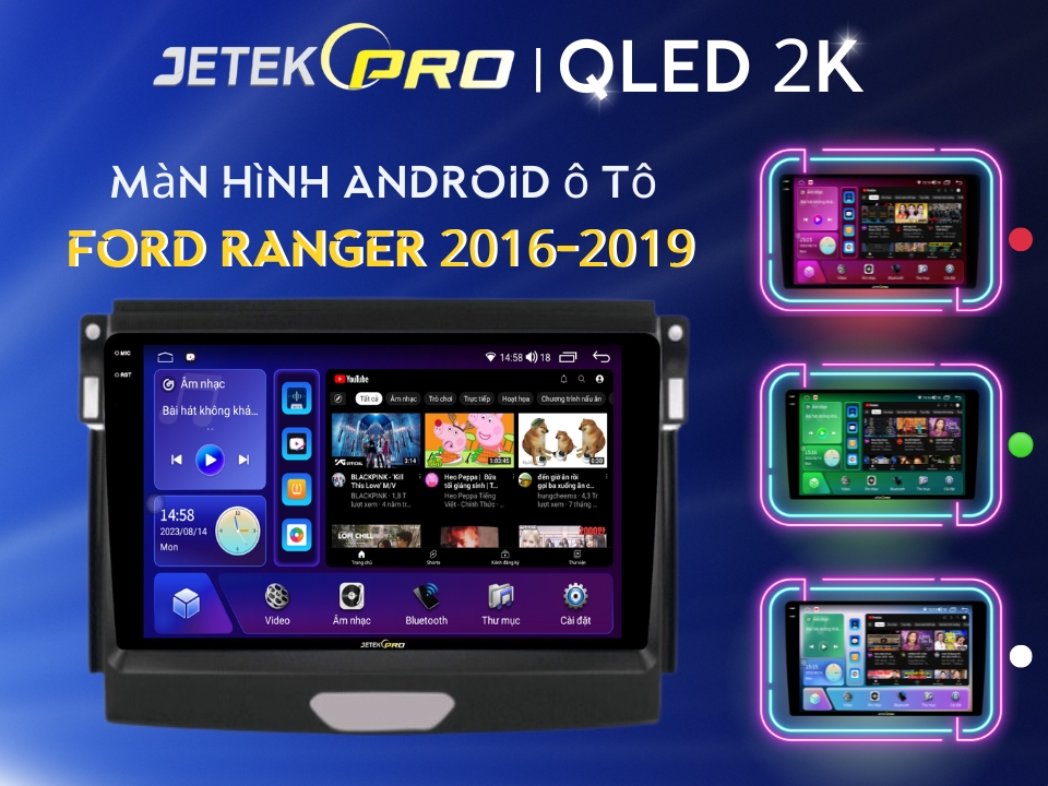 Màn hình Android 2K Ford Ranger 2016-2019