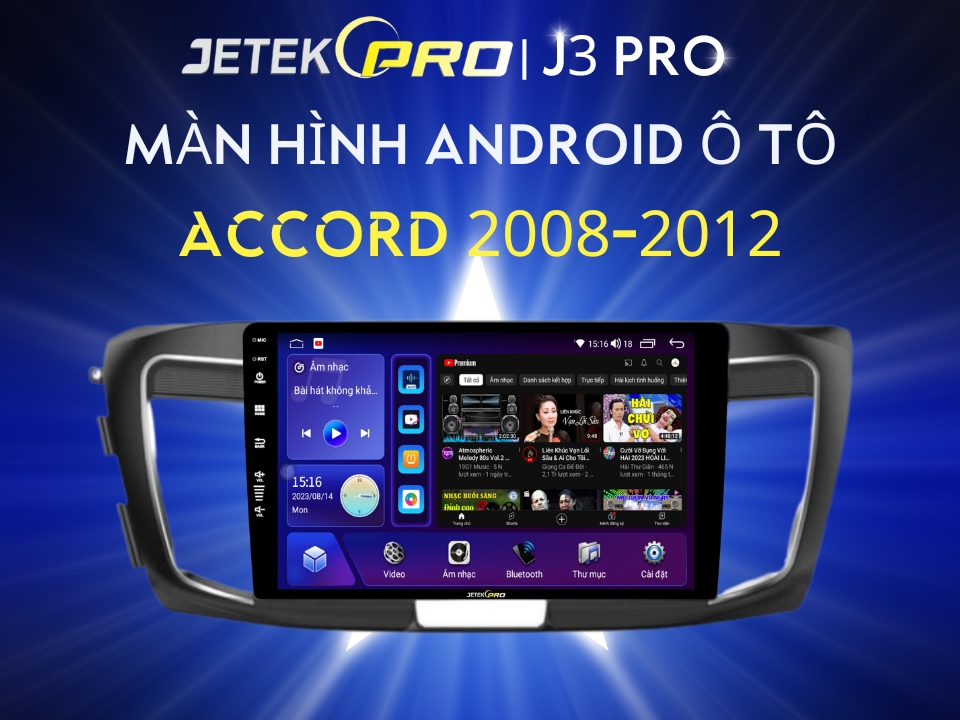 Màn Hình Android JETEK J3 PRO - HONDA ACCORD 2008-2012